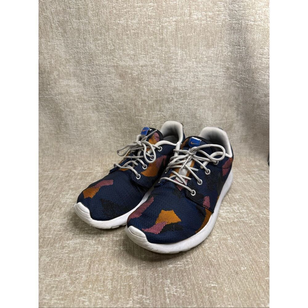 Nike Women's Roshe One Knit Jacquard Print Trainers Running Sneakers Blue Size 8